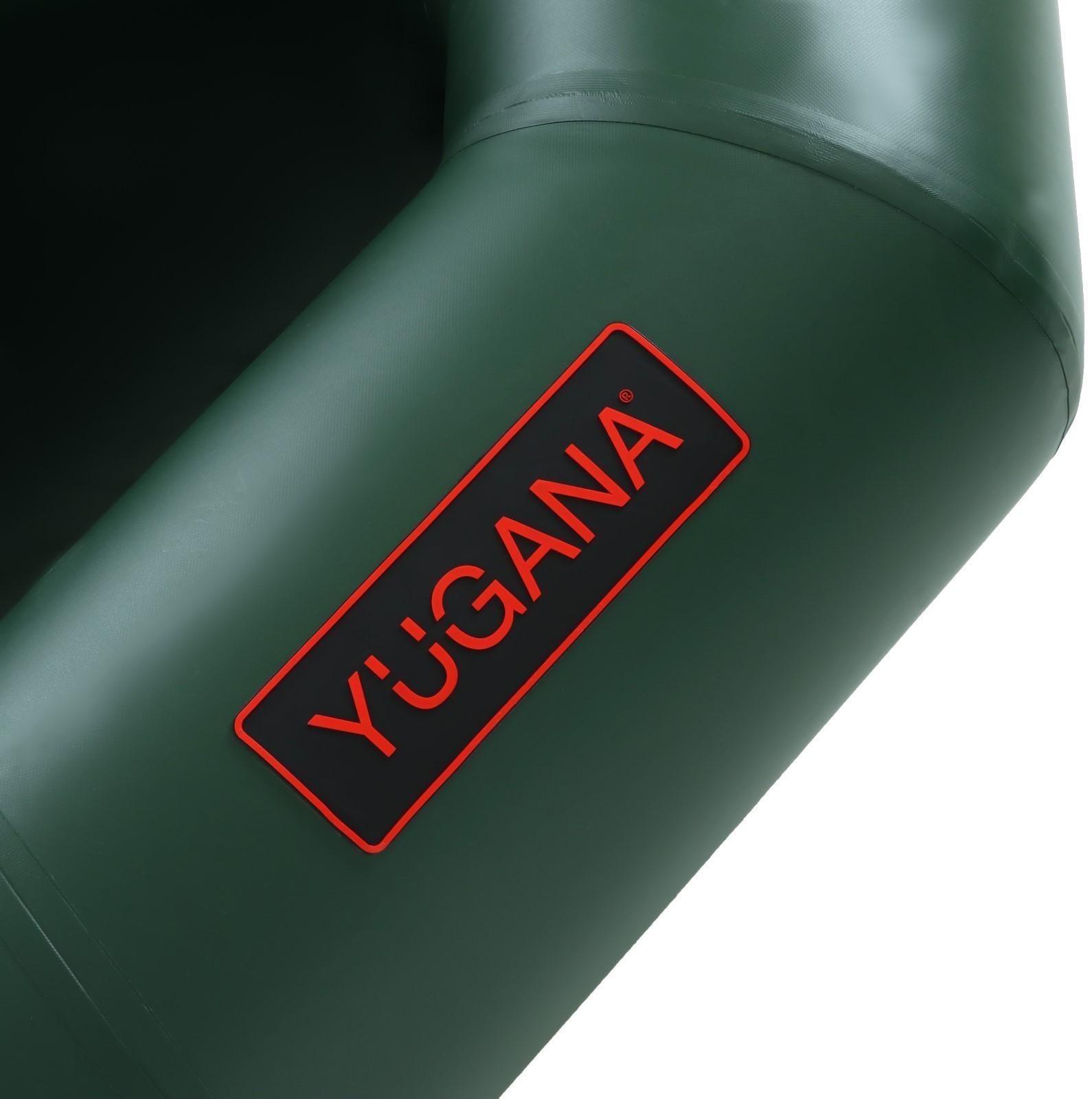 Лодка YUGANA R-260 PC ТР, реечная слань+транец, цвет олива