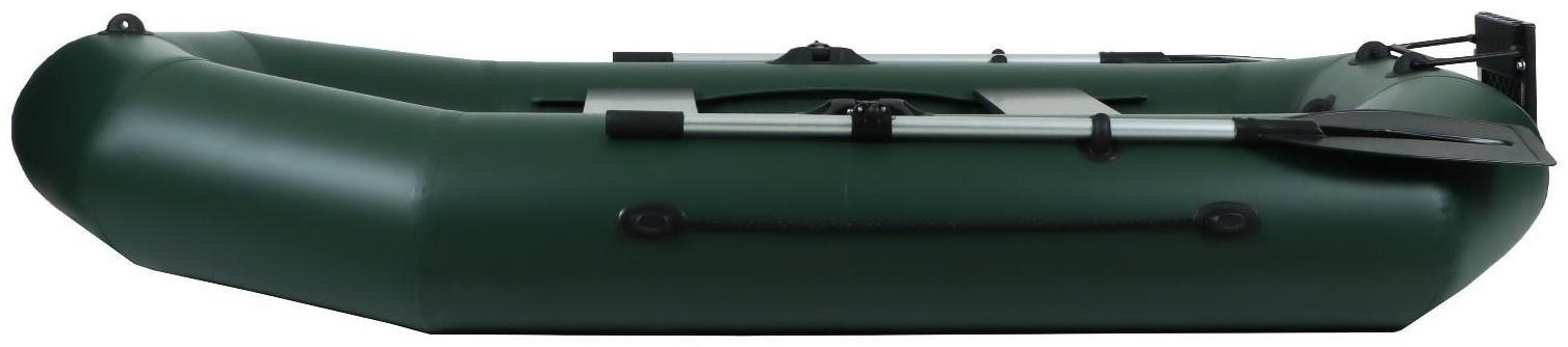 Лодка YUGANA R-260 PC ТР, реечная слань+транец, цвет олива