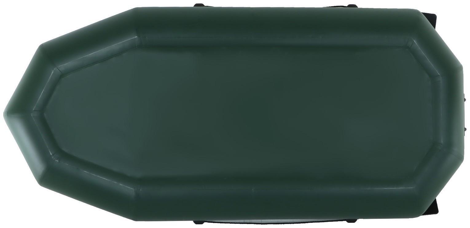 Лодка YUGANA R-260 PC ТР, реечная слань+транец, цвет олива