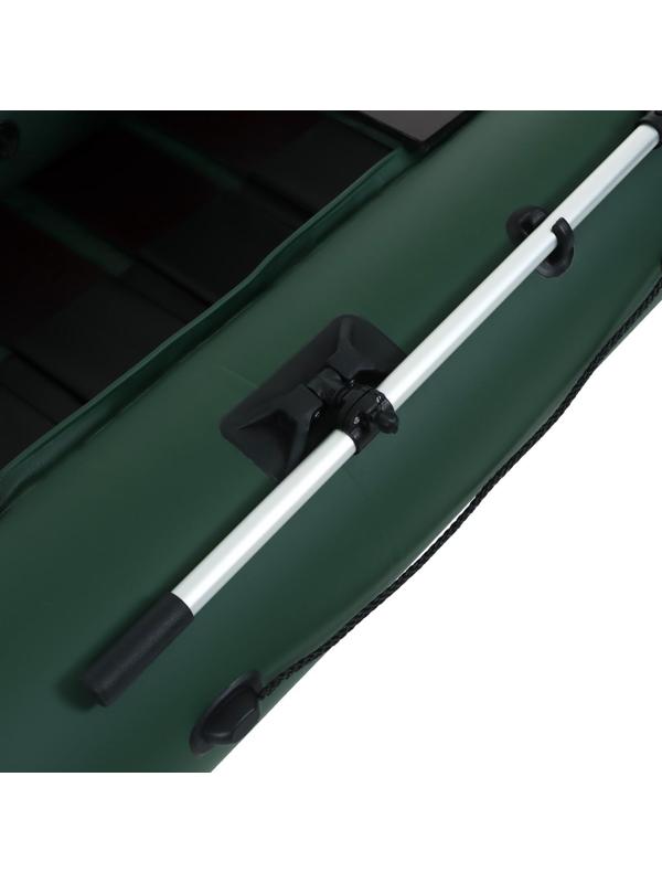 Лодка YUGANA R-260 PC ТР, реечная слань+транец, цвет олива