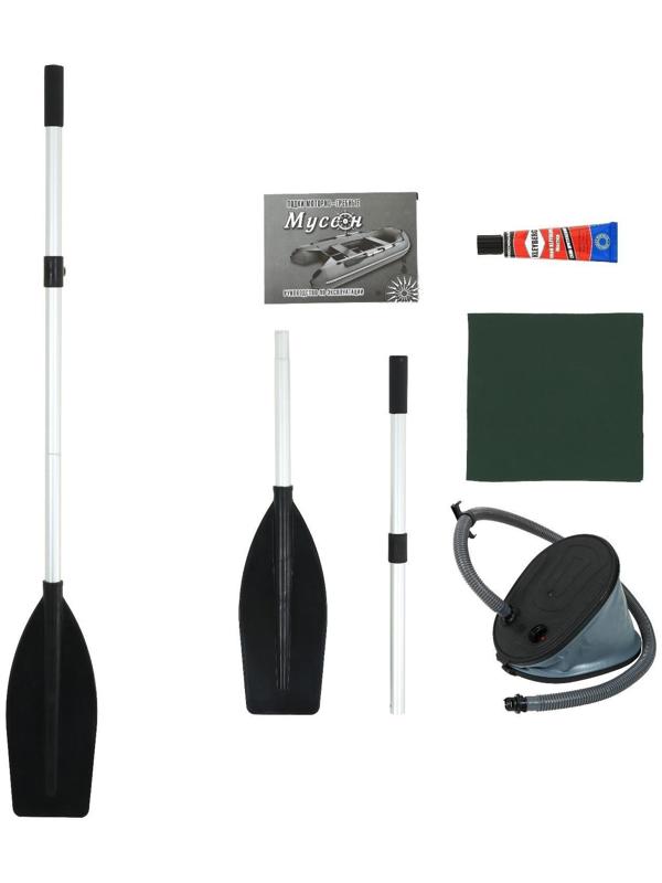 Лодка YUGANA R-260 PC ТР, реечная слань+транец, цвет олива