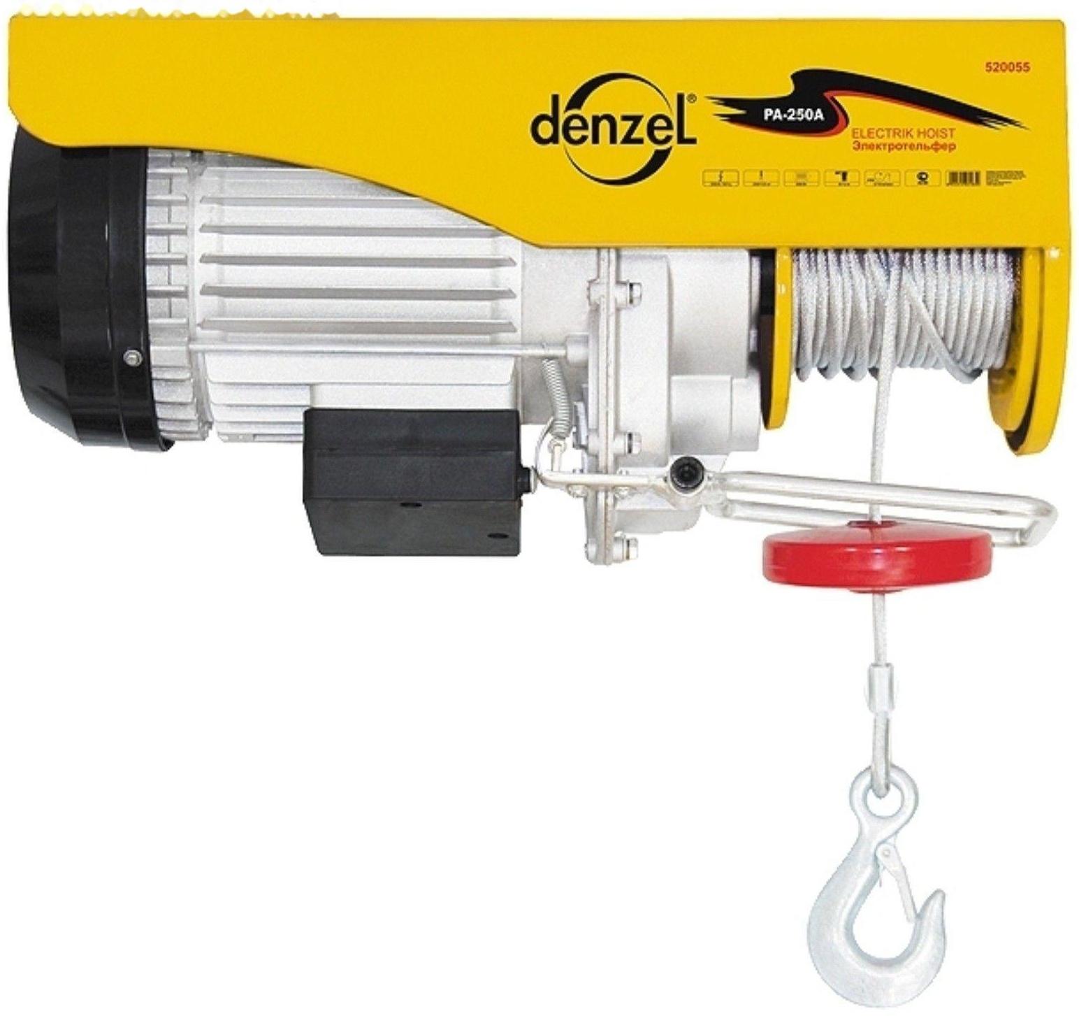 Тельфер электрический DENZEL TF-250, 0,25 т, 540 Вт, высота 12 м, 10 м/мин