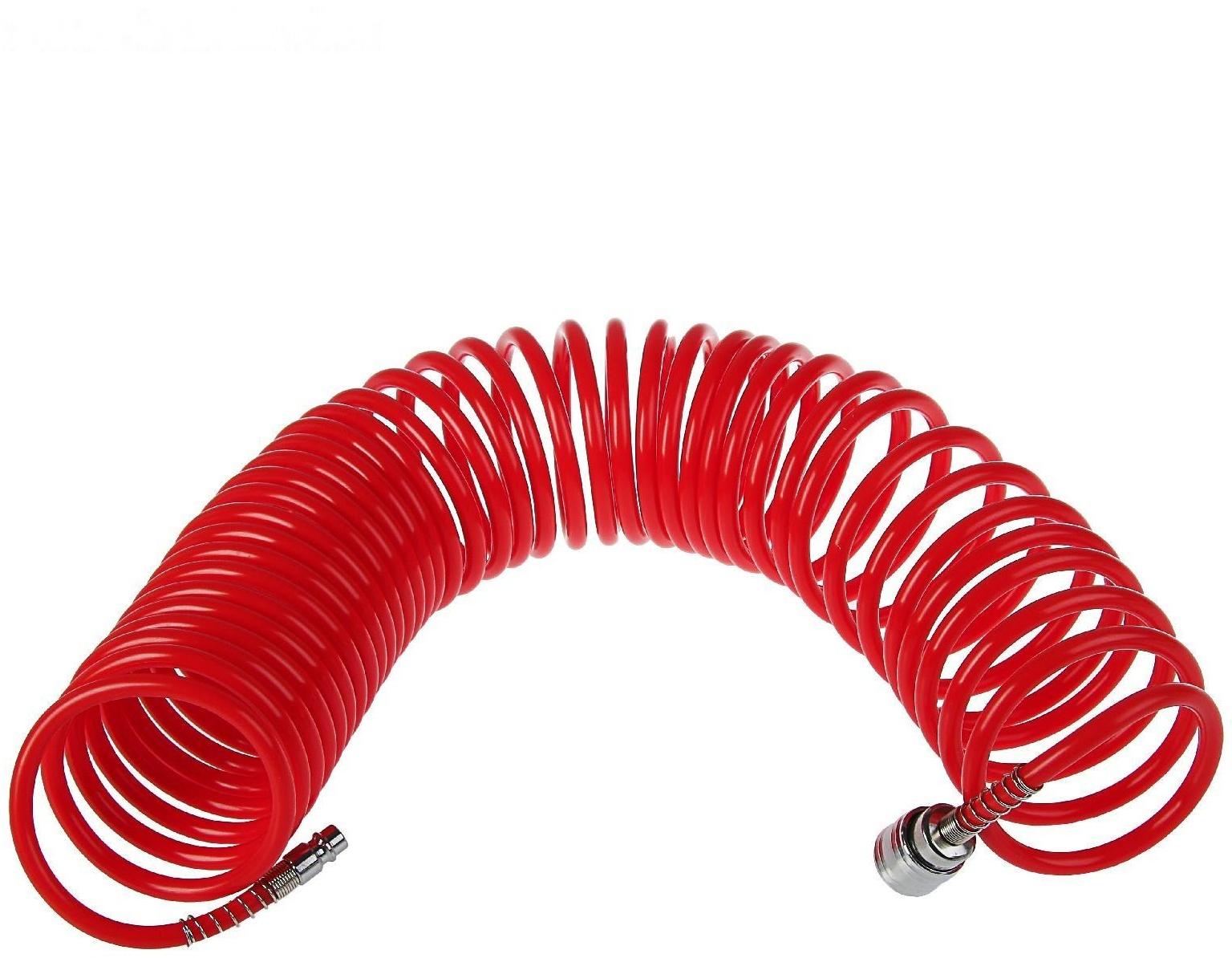 Шланг спиральный воздушный MATRIX, с быстросъемными соединениями, 1/4М, 10 м