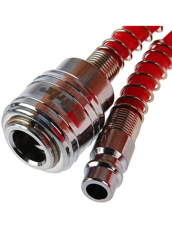 Шланг спиральный воздушный MATRIX, с быстросъемными соединениями, 1/4М, 10 м