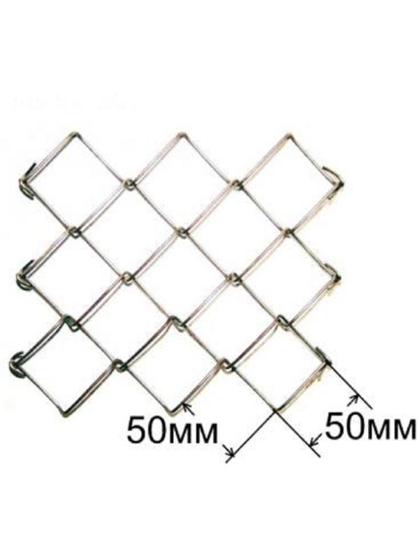 Сетка-рабица ячейка 50х50 мм, толщина 1,6мм, без покрытия (размер рулона 1,5х10м)