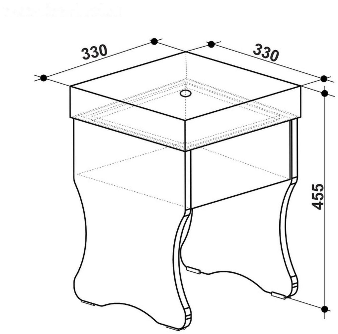 Пуф Виктория-1, 330х330х455, Дуб сонома
