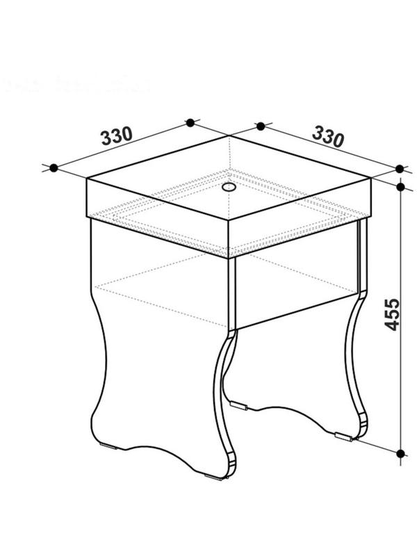 Пуф Виктория-2, 330х330х455, Венге