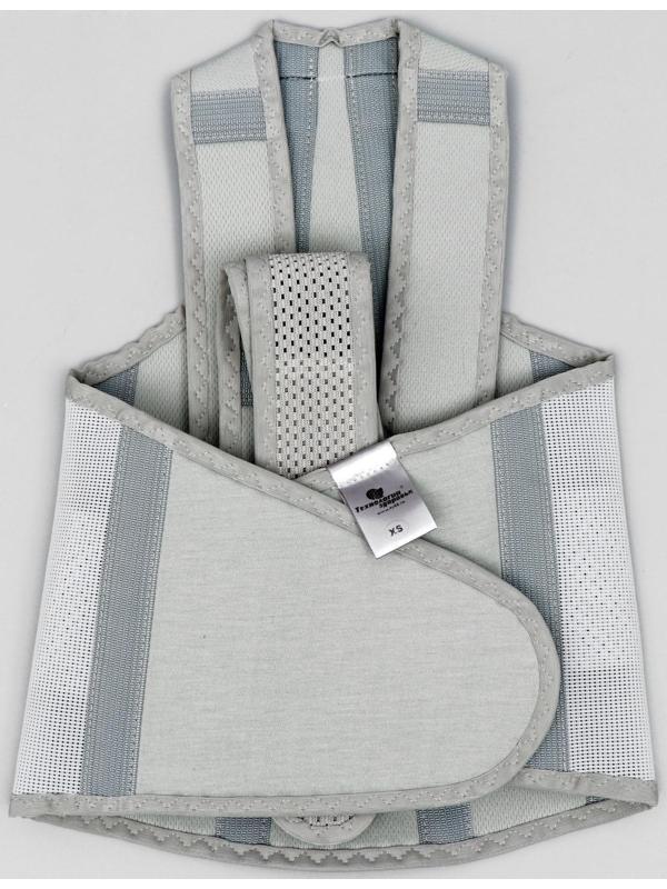 Корректор осанки НТ-КР-028, усиленный, 4 ребра, размер XS, цвет серый