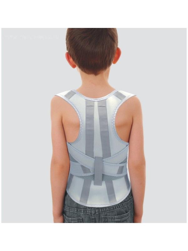 Корректор осанки НТ-КР-028, усиленный, 4 ребра, размер XS, цвет серый