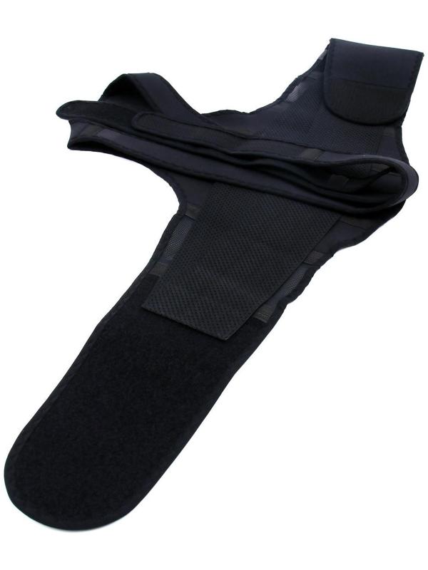 Корректор осанки НТ-КР-031, усиленный, 4 ребра, размер L, цвет чёрный