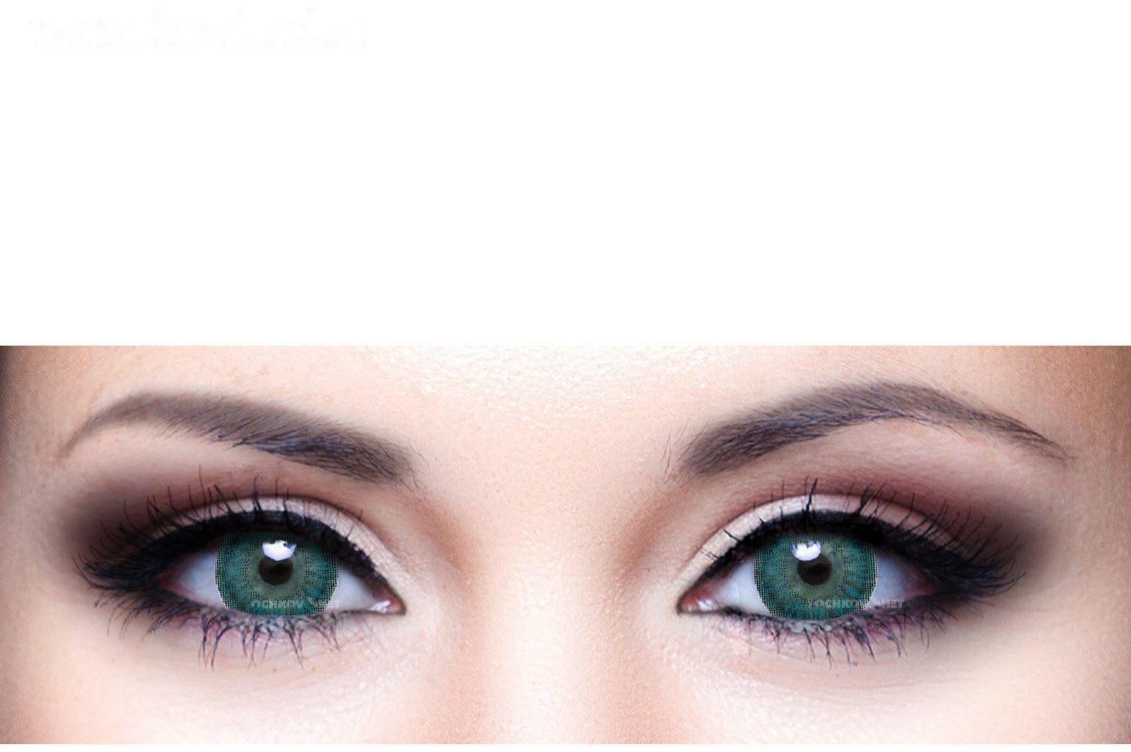 Цветные контактные линзы Adria 2Tone - Turquoise, -3.5/8,6, в наборе 2шт