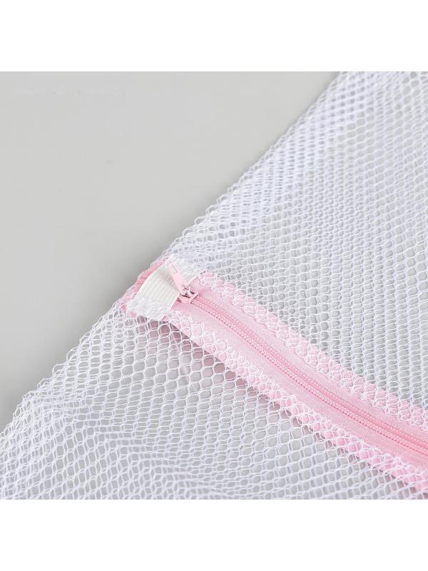 Мешок для стирки белья Доляна, 50×60 см, крупная сетка, цвет белый