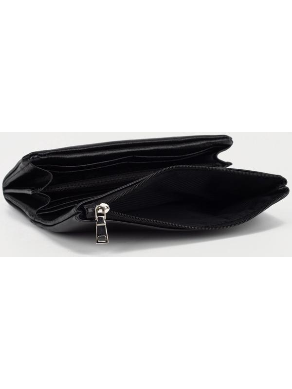 Кошелёк на молнии, цвет чёрный