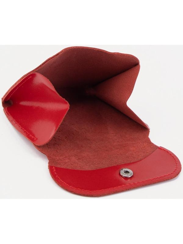 Монетница на кнопке, цвет красный