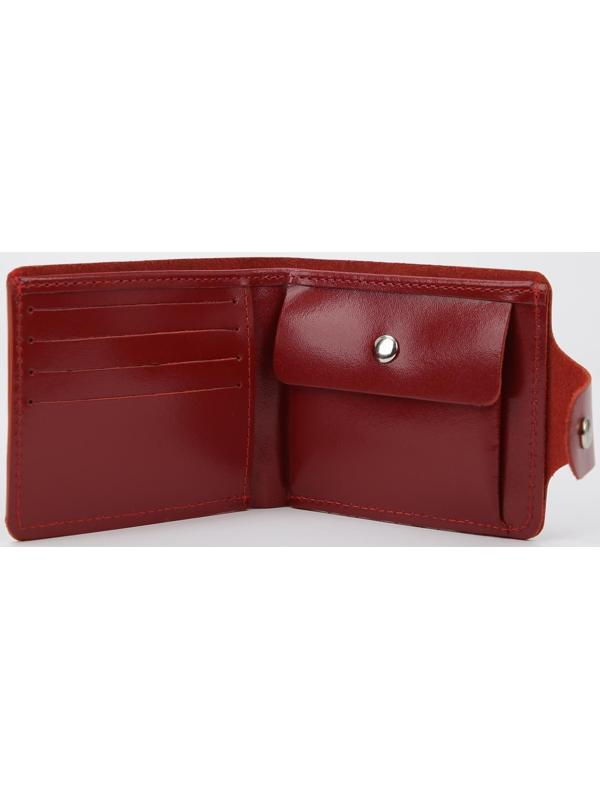 Кошелёк на кнопке, цвет красный