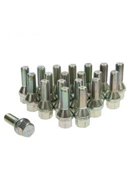 Болт 12 x 1,5 мм, длина 52/28 мм, под ключ, 17 мм, конус, цинк, набор 20 шт