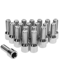 Болт 14 x 1,5 мм, длина 52/31 мм, под шестигранник, хром, набор 20 шт