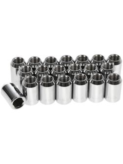 Гайка 12 x 1,25 мм, высота 32 мм, под шестигранник, хром, набор 20 шт