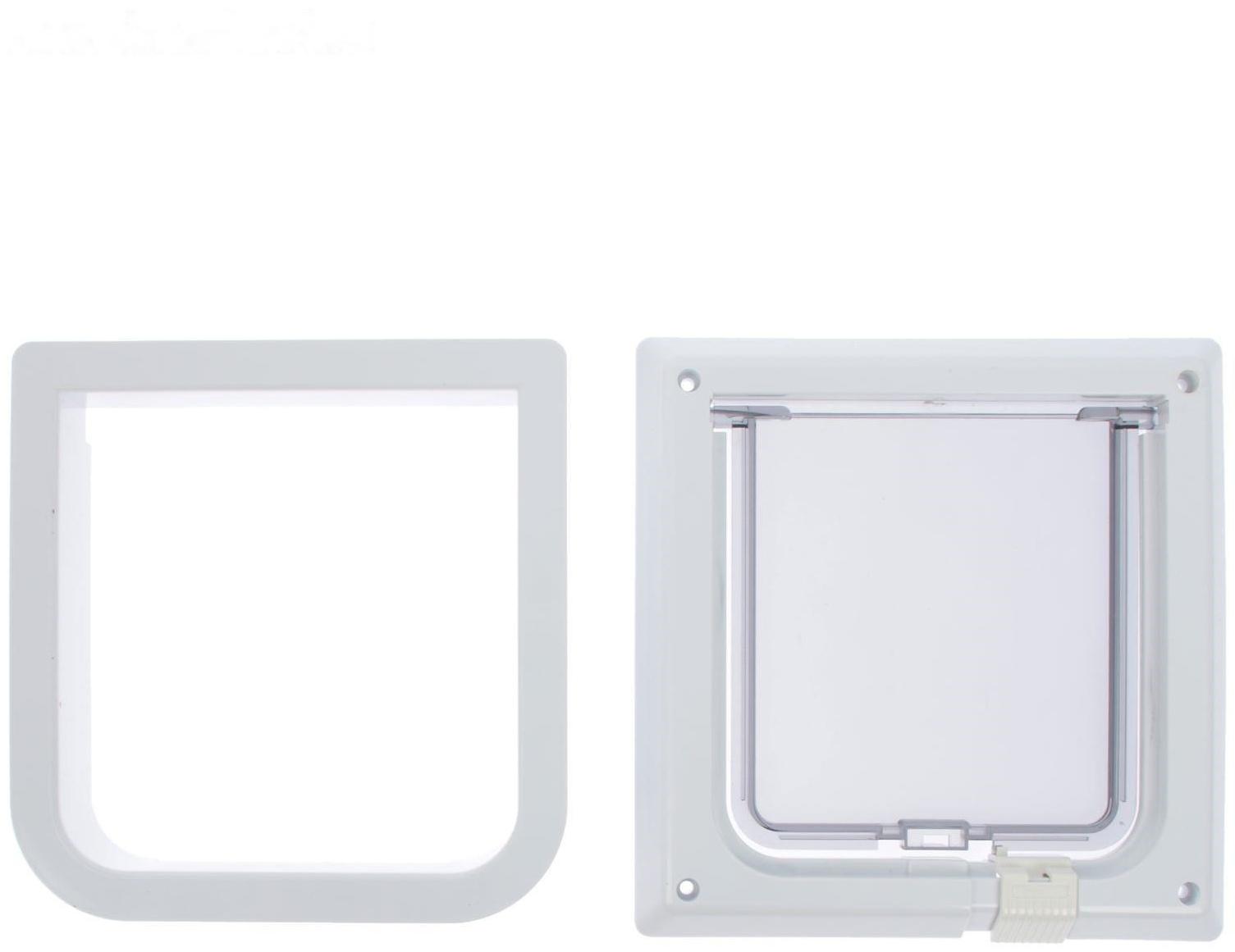 Дверца для кошек «БАРСИК», проём 145*145 мм, толщина двери 36-42 мм, белый