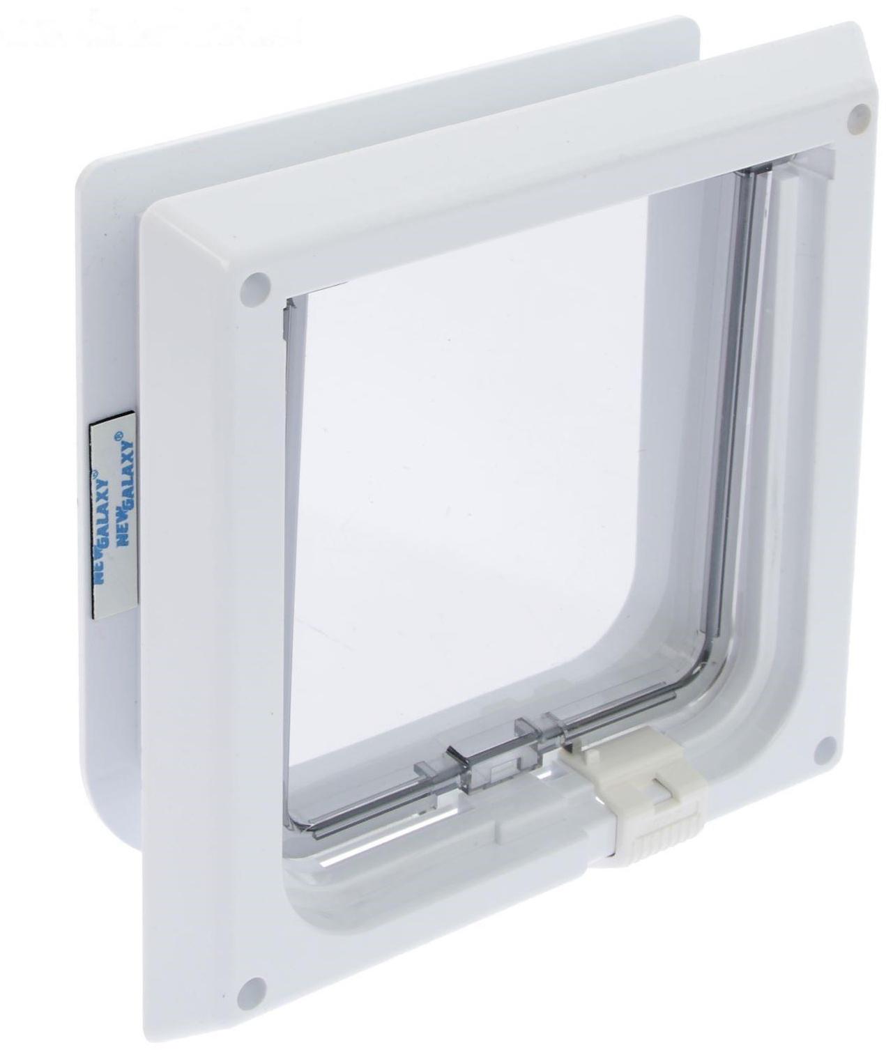 Дверца для кошек «БАРСИК», проём 145*145 мм, толщина двери 36-42 мм, белый