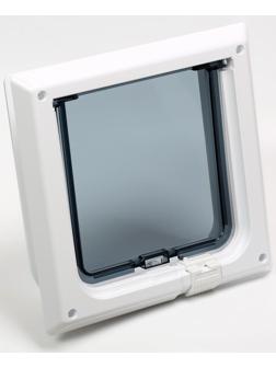 Дверца для кошек «БАРСИК», проём 145*145 мм, толщина двери 36-42 мм, белый