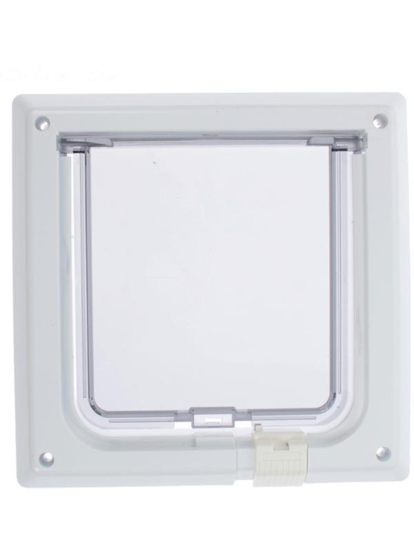 Дверца для кошек «БАРСИК», проём 145*145 мм, толщина двери 36-42 мм, белый