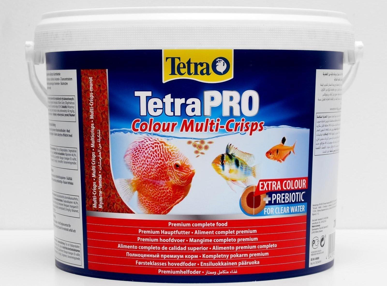 Корм TetraPro Colour для рыб, чипсы для окраса, 10 л.
