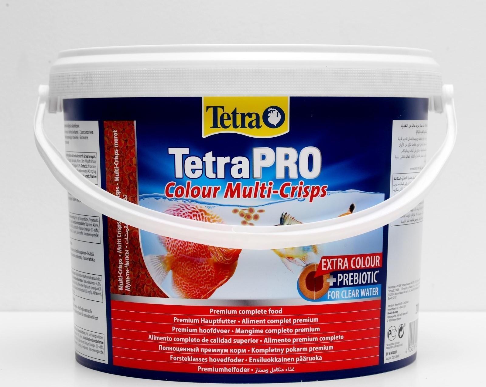 Корм TetraPro Colour для рыб, чипсы для окраса, 10 л.