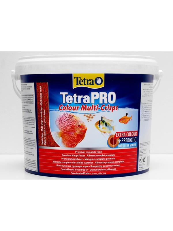 Корм TetraPro Colour для рыб, чипсы для окраса, 10 л.