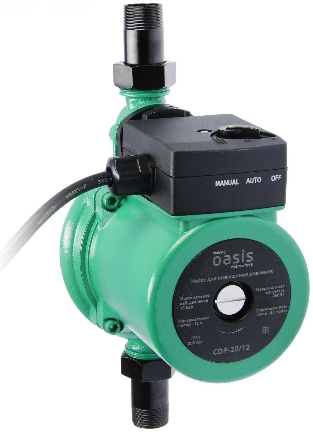 Насос повышения давления Оasis CP-20/12, 250 Вт, напор 12 м, 60 л/мин