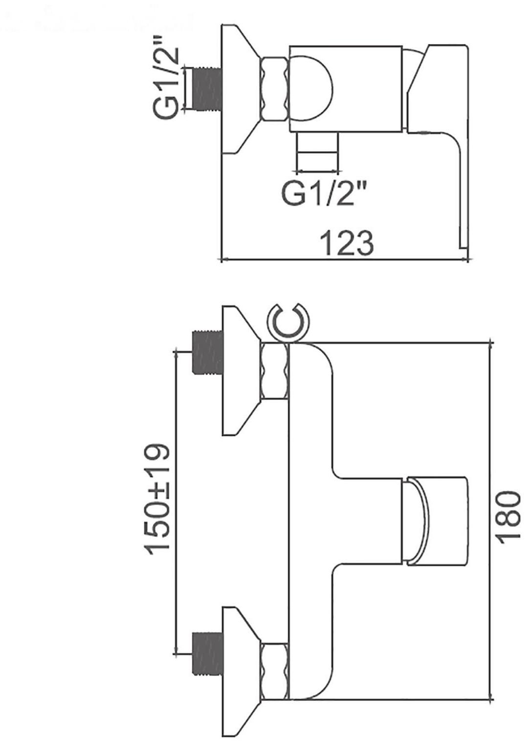 Смеситель для душа Accoona A8067S, однорычажный, фиолетовый