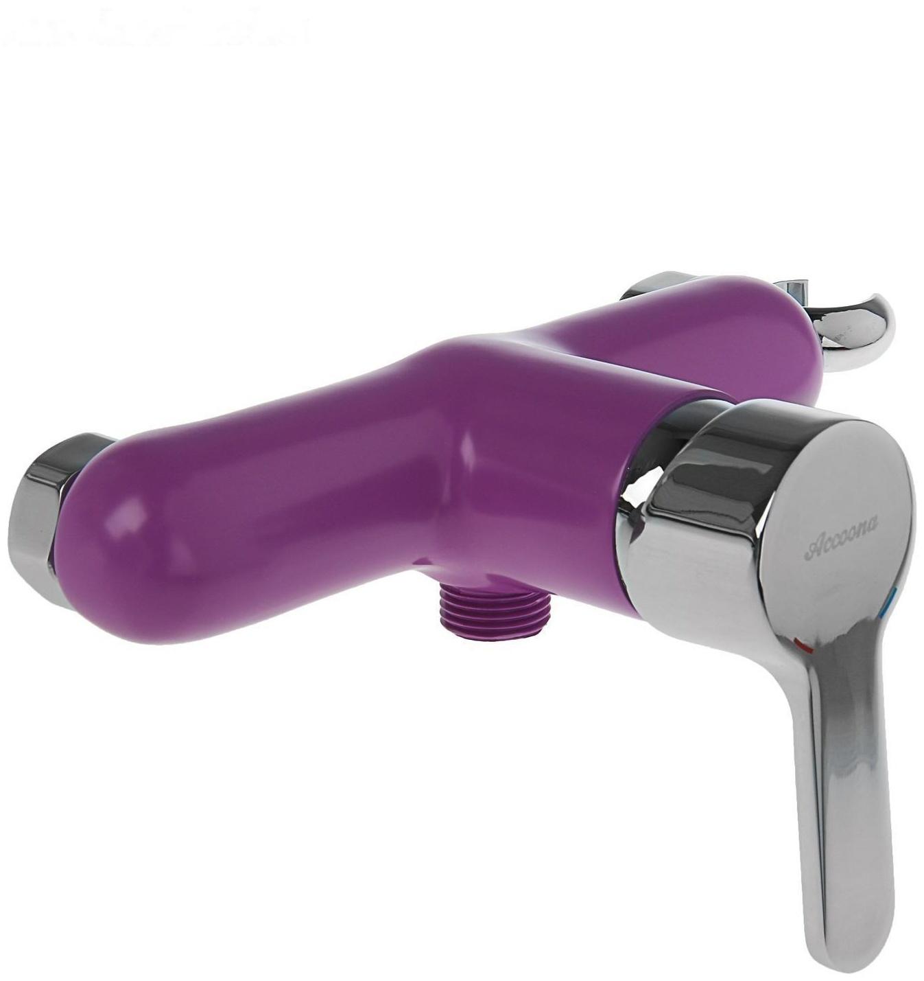 Смеситель для душа Accoona A8067S, однорычажный, фиолетовый