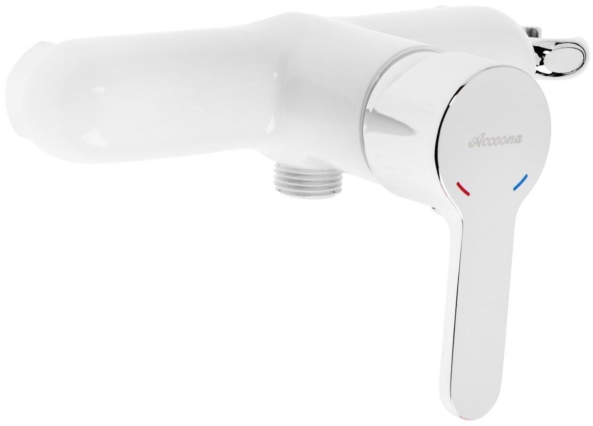 Смеситель для биде Accoona A3167G, однорычажный, лейка, белый