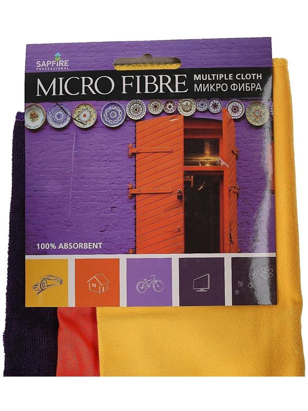 Набор салфеток из микрофибры Sapfire, 30х30 см, 3 шт