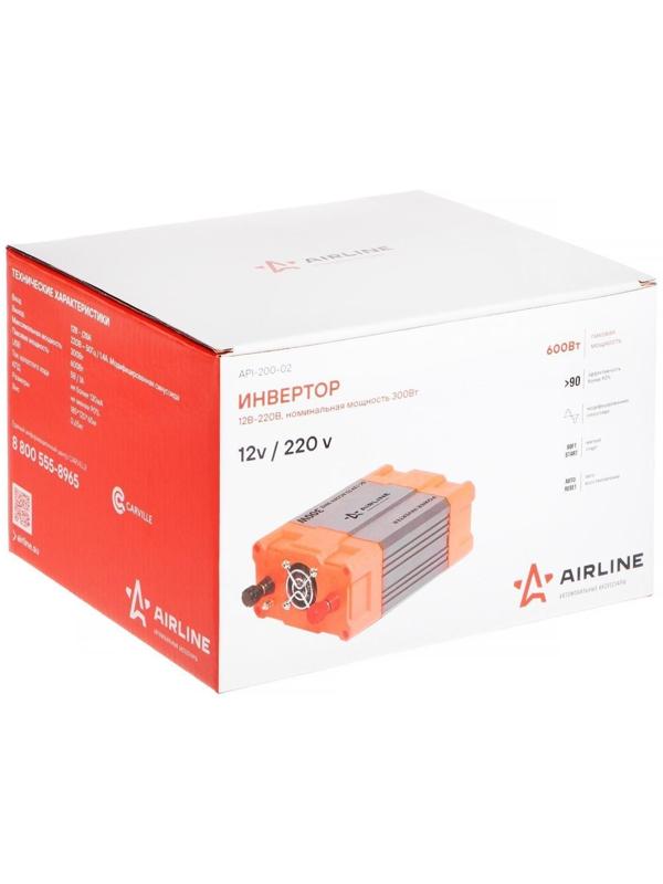 Инвертор 12-220 В, 300 Вт Airline API-200-02