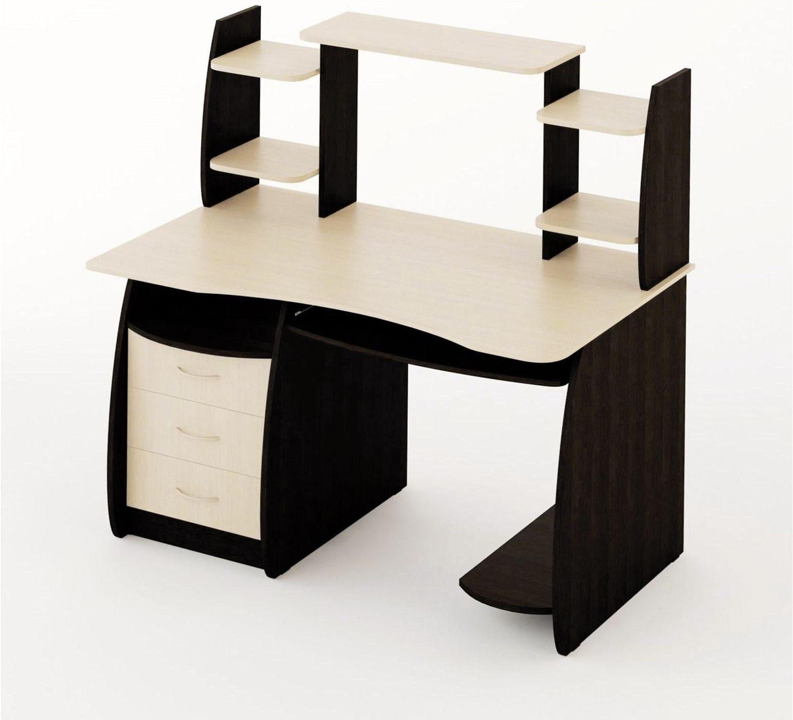 Стол компьютерный Большой 1220х700х1250 Венге темный/Венге светлый