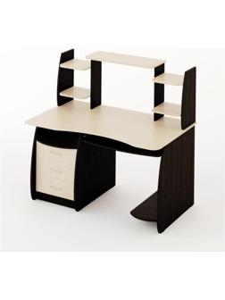 Стол компьютерный Большой 1220х700х1250 Венге темный/Венге светлый