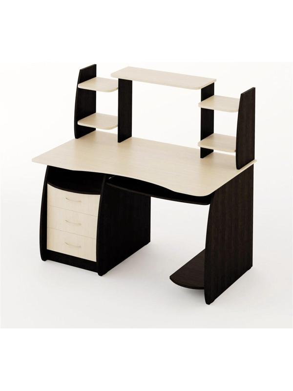 Стол компьютерный Большой 1220х700х1250 Венге темный/Венге светлый