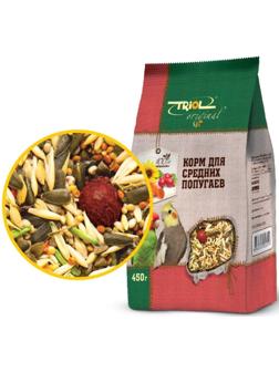 Корм Triol для средних попугаев, 450 г.