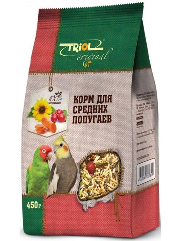 Корм Triol для средних попугаев, 450 г.