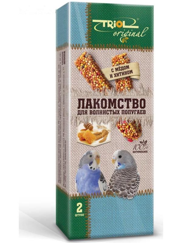 Лакомство Triol Original для волнистых попугаев, мёд/хитин, 55 г