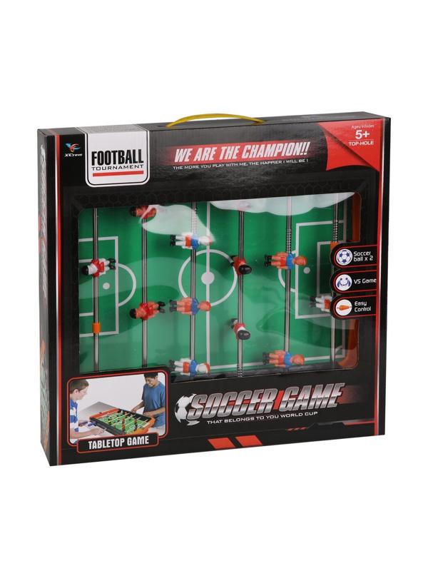 Настольная игра футбол, в компл. игр. поле 27*38см, наклейка, мяч х2шт.,
присоски х4шт.,кор