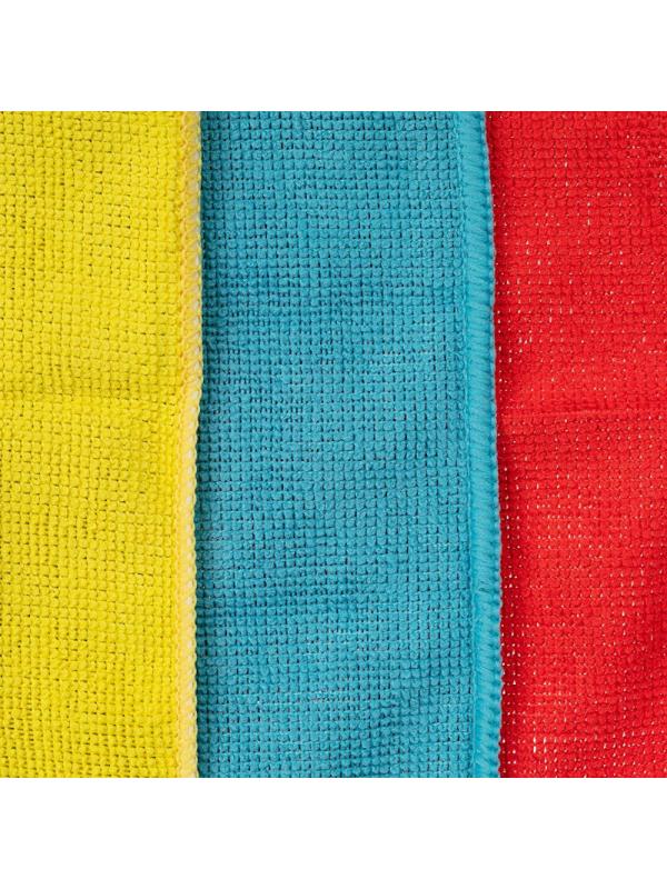 Салфетки хозяйственные из микрофибры универсальные 180gsm, 30х30см, 3шт/уп