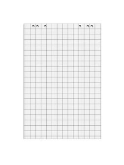 Блок бумаги для флипчартов клетка 67,5х98 50 лист. 5 бл/уп 80гр.