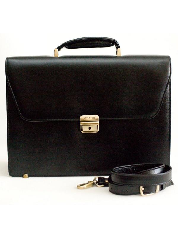 Портфель Grand натуральная кожа черный 01-033-0713