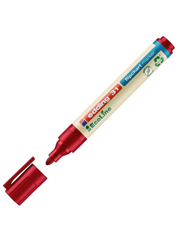 Маркер для флипчартов по бумаге EDDING 31/2 Ecoline, 1,5-3 мм, красный