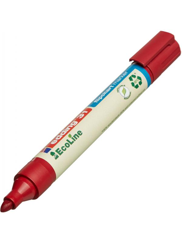 Маркер для флипчартов по бумаге EDDING 31/2 Ecoline, 1,5-3 мм, красный