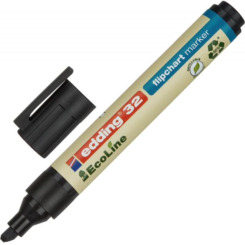 Набор маркеров для флипчартов EDDING 32 Ecoline, 1-5 мм, 4 цвета. карт кор