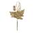 Украшение новогоднее Цветок, золотистый L10 W7 H17 см, 4в. 261894