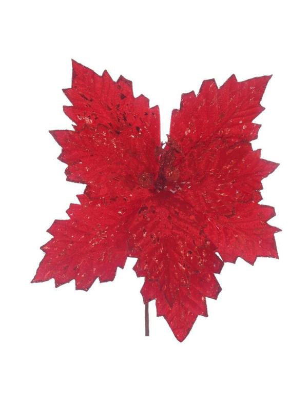 Украшение новогоднее Цветок искусственный, красный, 34x34x50 см 746906